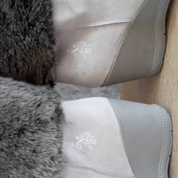 Size 11M U.S. Polo Fuzzy Zip Up Winter Wedge Fashion Boots - Picture 16 of 17